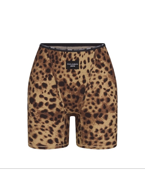 Dolce & Gabbana Pants - NWT Skims X Dolce & Gabbana Leopard Cotton Rib Boxer (Women’s Size Small)